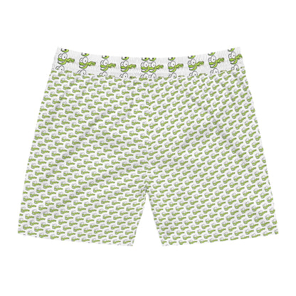 Tadpole Print Swim Shorts — Men's Mid-Length Beach Trunks