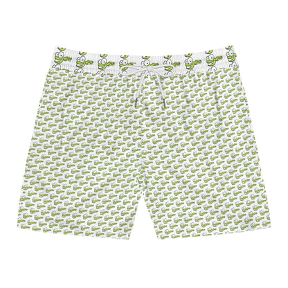 Tadpole Print Swim Shorts — Men's Mid-Length Beach Trunks
